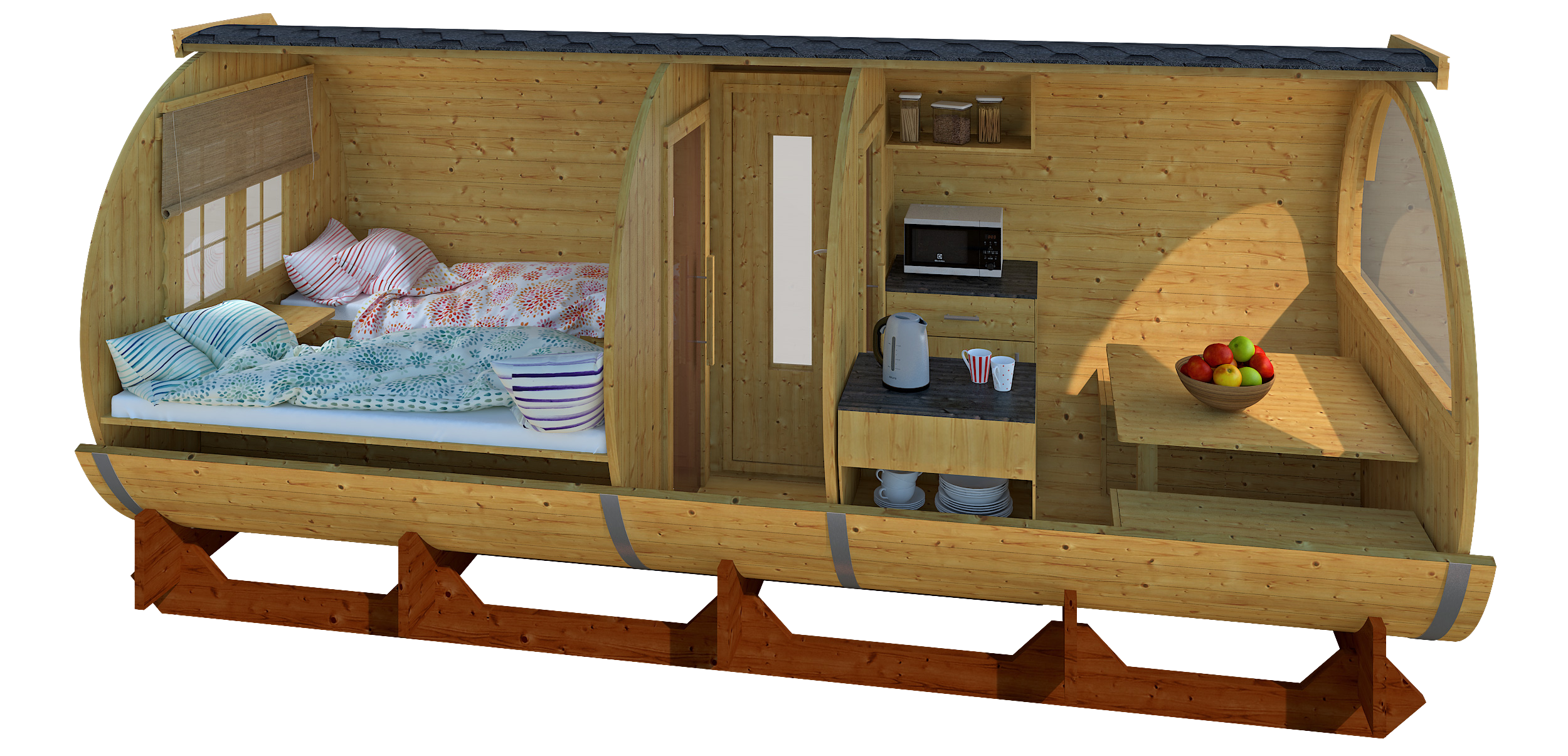 lisa camping for 4 people glamping barrel outdoor living